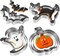 Halloween Cookie Cutters Set - 12 Pieces Stainless Steel Halloween Cookie Cutters Shape,Pumpkin, Ghost, Bat and Cat Cookie Cutter Shapes for Halloween Food Party Decorations